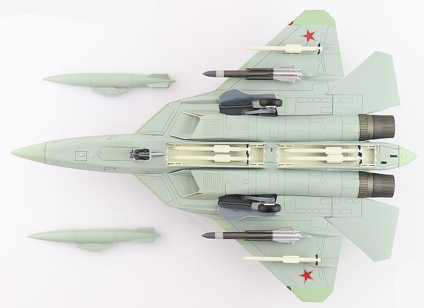 SU57, Bort 56, Russian Air Force, Zhukovsky Airfield, 2023, 1:72, Hobby Master 