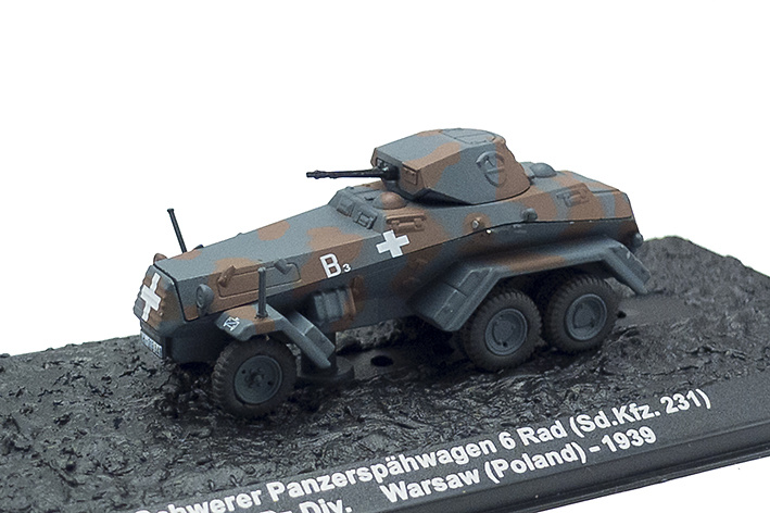 Schwerer Panzerspähwagen 6 Rad (Sd.Kfz. 231), Poland, 1939, 1:72, Altaya 