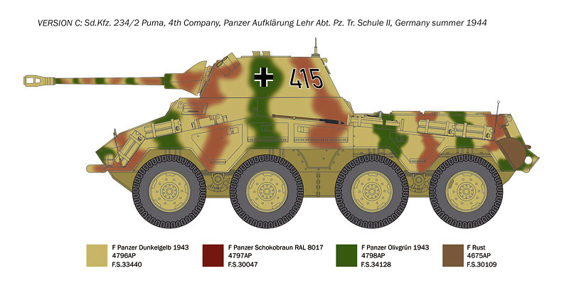 Sd.Kfz. 234/2 Puma, Germany, WWII, 1:35, Italeri 