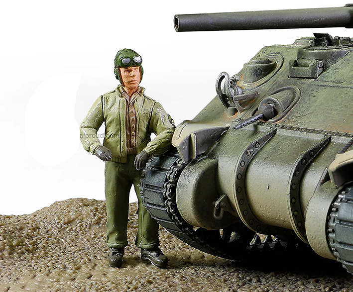 Sherman M4 (75) 753th Tank Battalion, Gustav Line, Italy 1944, 1:32, Forces of Valor 