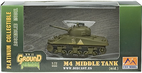 Sherman M4A3, US Army, 1:72, Easy Model 