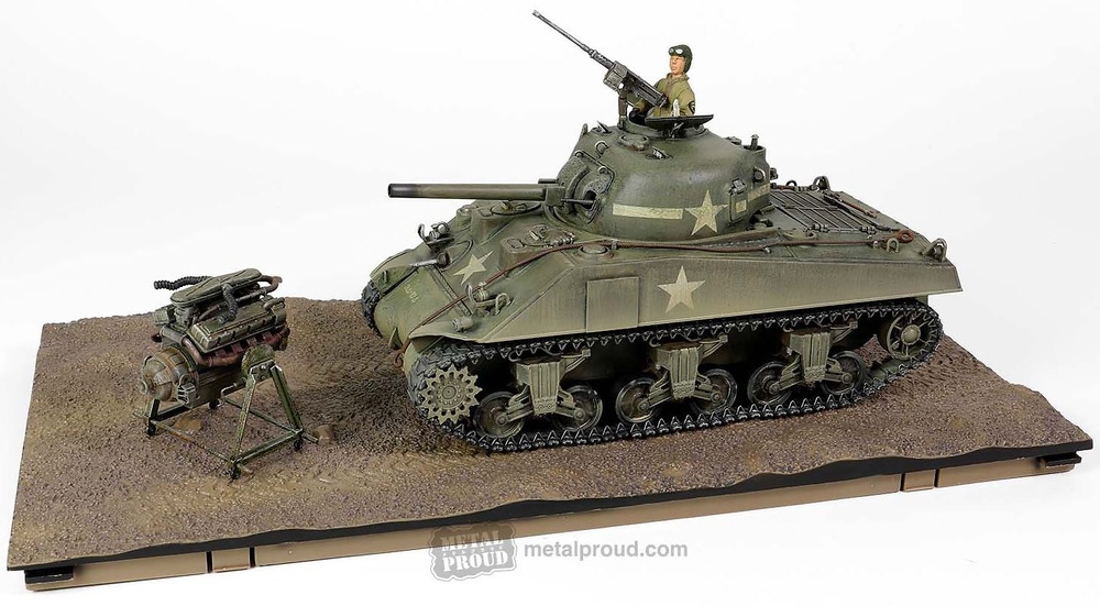 Sherman M4A3 (75), VVSS Suspension & 57° glacis Direct vision scope, 1:32, Forces of Valor 