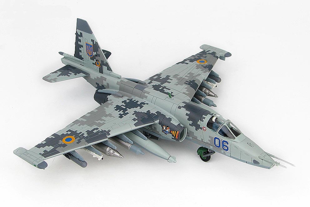 Su-25M1 Frogfoot Blue 06, 299th Aviation Brigade, Ukrainian Air Force, Nikolaev, 2014, 1:72, Hobby Master 