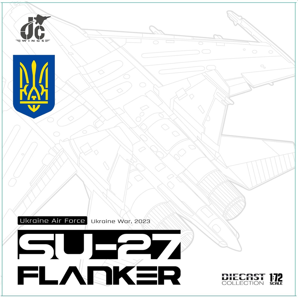 Su27 Flanker Ukrainian Air Force, 831st Brigade of the Tactical Avition, 201, 1:72, JC Wings 