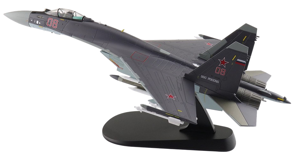Su35S Flanker E Red 08/RF-93648, Russian Air Force, Zhuhai Jinwan, 2014, 1:72, Hobby Master HA5712 
