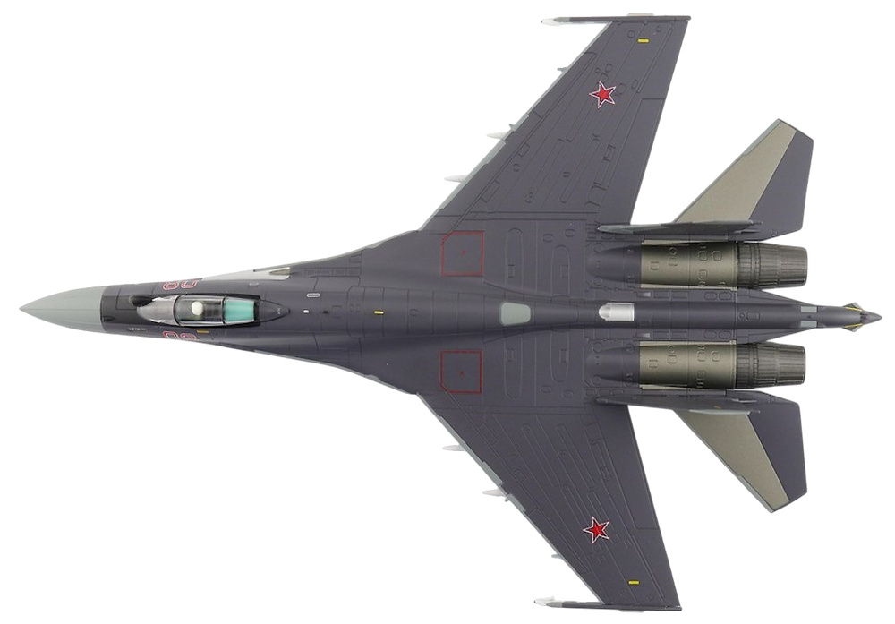 Su35S Flanker E Red 08/RF-93648, Russian Air Force, Zhuhai Jinwan, 2014, 1:72, Hobby Master HA5712 