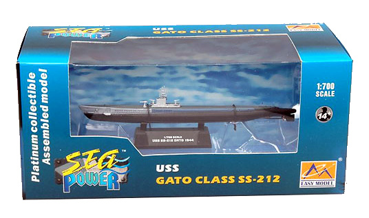 Submarine USS SS-212 GATO, 1944, 1: 700, Easy Model 