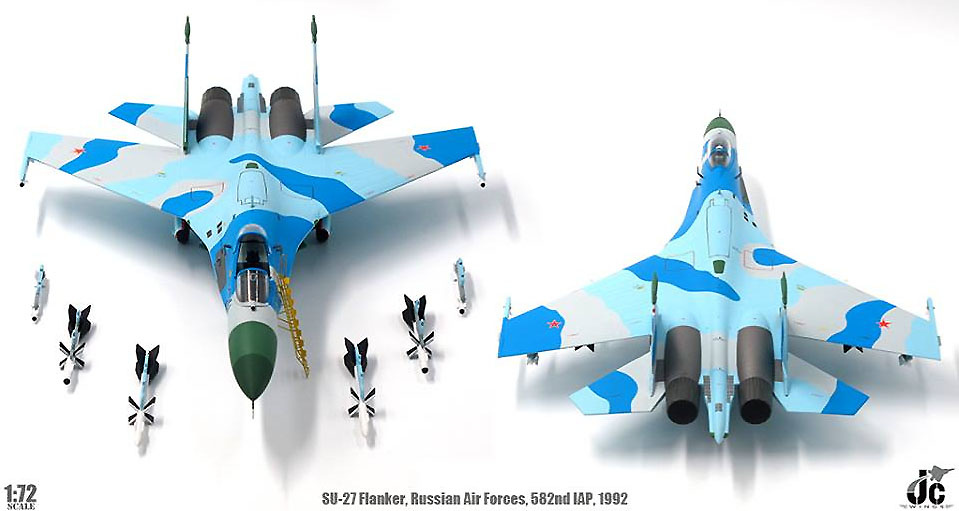 Sukhoi SU-27 Flanker Russian Air Forces 582nd IAP Poland 1992, 1:72, JC Wings 