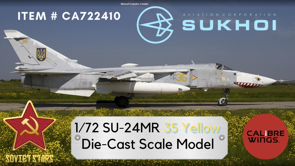 Sukhoi Su-24MR, 35 Yellow, Ukranian Airforce,1:72, Calibre Wings 