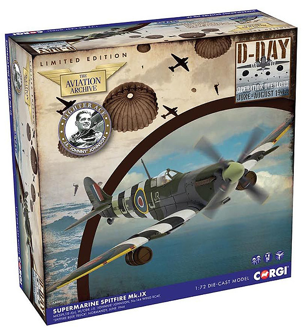 Supermarine Spitfire Mk.IX W/Cdr. J.E. Johnson, 1:72, Corgi 