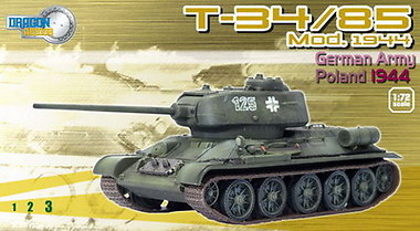 T-34/85 Captured, Model 1944, German Army, Poland, 1944, 1:72, Dragon Armor 