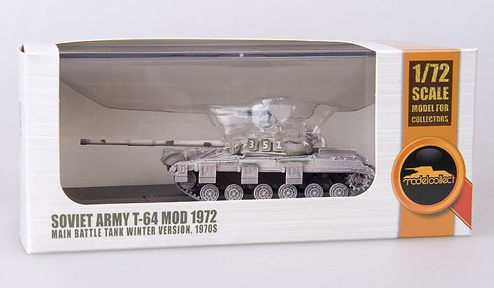 T-64, Soviet Army camouflaged with water paint, 1972, 1:72, Modelcollect 
