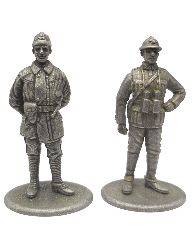 Tankist and Artillery Captain, France, 1918, 1:24, Atlas Editions 