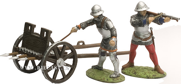 Two soldiers with car, 1:32, Altaya 