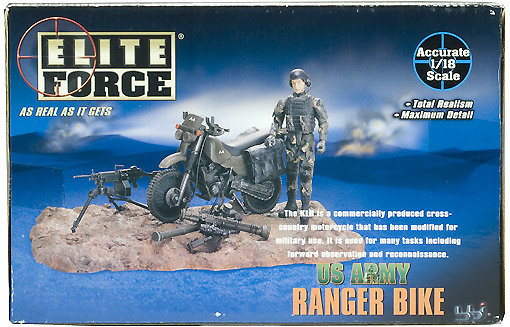 US Army, Ranger Bike, 1:18, Elite Force 