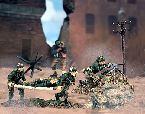 US SOLDIERS MEDICAL, NORMANDY 1944, 1:72, Forces of Valor 
