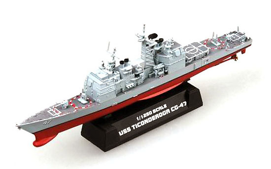 USS Ticonderoga CG-47 Cruiser, 1:1250, Easy Model 