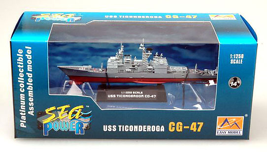 USS Ticonderoga CG-47 Cruiser, 1:1250, Easy Model 