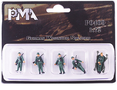German soldiers with wounded, World War II, 1:72, PMA