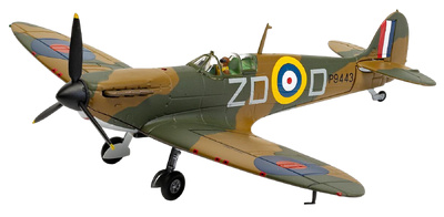 Spitfire MkI - RAF No.222 Sqn - Flt Lt Douglas Bader (Battle of Britain 85) , 1:72, Corgi