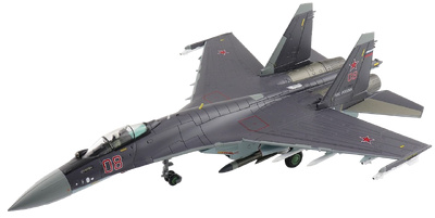 Su35S Flanker E Red 08/RF-93648, Russian Air Force, Zhuhai Jinwan, 2014, 1:72, Hobby Master