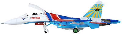 Sukhoi Su-27UB Flanker-C,  Russian Knights, Blue 20, Kubinka AB, Rusia, 1991, 1:200, Herpa  
