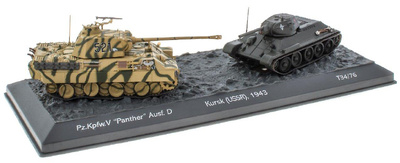 The Battle of Kursk (USSR), 1943 Pz.Kpfw. + 'Panther' Ausf. D vs T34/76, 1/72, Salvat