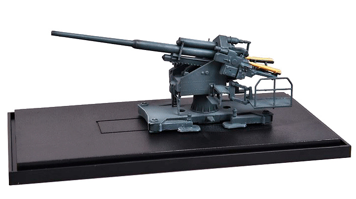 128mm Flak40 con Bettung (plataforma), 1944, Alemania, 1942, 1:72, Modelcollect 