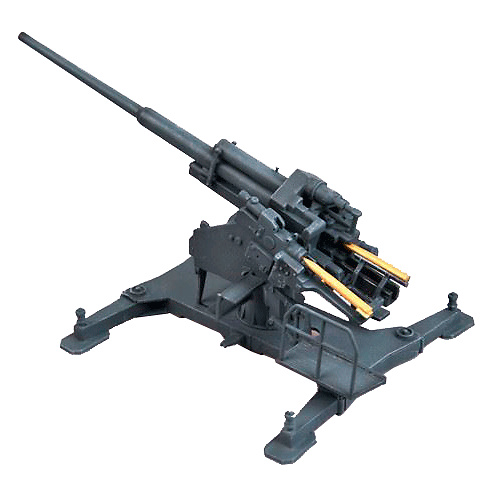 128mm Flak40 con Bettung (plataforma), 1944, Alemania, 1942, 1:72, Modelcollect 