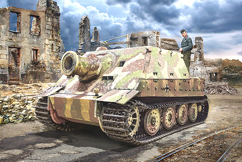 38 cm RW 61 auf Sturmmorser Tiger, ejército alemán, 2ª Guerra Mundial, 1:35, Italeri 