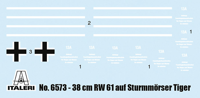 38 cm RW 61 auf Sturmmorser Tiger, ejército alemán, 2ª Guerra Mundial, 1:35, Italeri 
