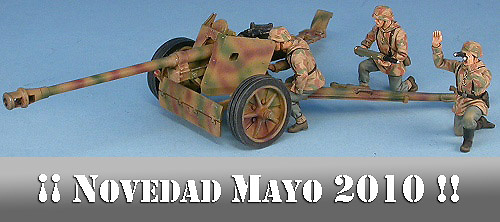 75mm PaK40, cañón anti carro alemán con tres figuras, Normandia 1944, 1:48, Gasoline 