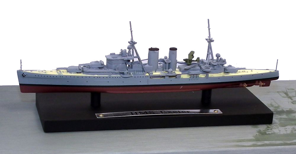 Acorazado HMS Exeter, Real Armada Británica, 1931-1942, 1:1250, Atlas 