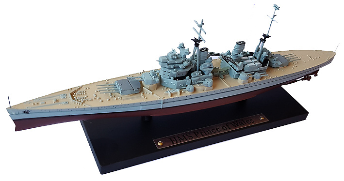 Acorazado HMS Prince of Wales, Real Armada Británica, 1939, 1:1250, Atlas 