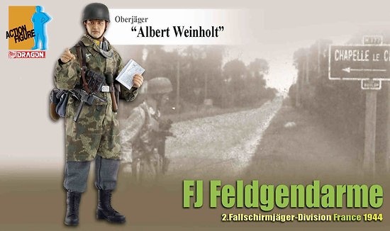 Albert Weinhold, Oberjäger, Feldgendarme, 2ª División Paracaidístas, Francia, 1944, 1:6, Dragon Figures 