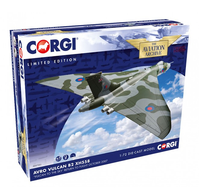 Avro Vulcan B2, XH558 'Vulcan to the Sky' Return to Flight, Octubre, 2007, 1:72, Corgi 