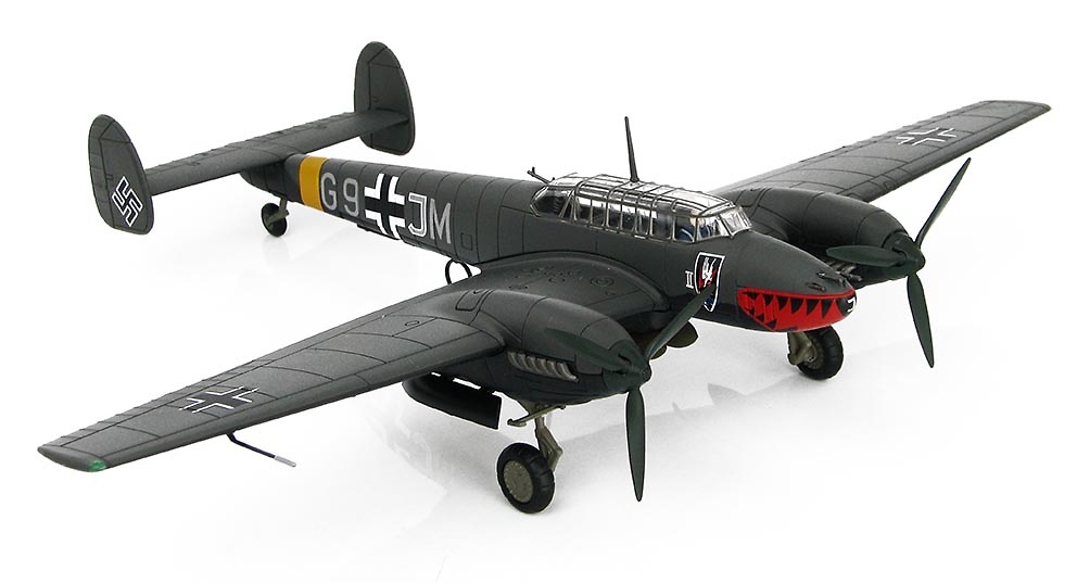 BF 110E-2, G9+JM, 4./N.JG1, Operation Donnerkeil, Francia, Febrero, 1942, 1:72, Hobby Master 