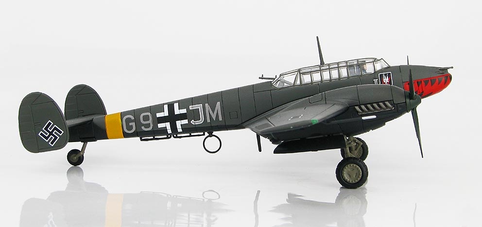 BF 110E-2, G9+JM, 4./N.JG1, Operation Donnerkeil, Francia, Febrero, 1942, 1:72, Hobby Master 