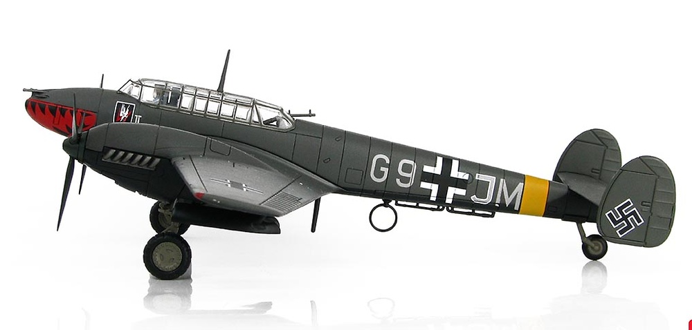 BF 110E-2, G9+JM, 4./N.JG1, Operation Donnerkeil, Francia, Febrero, 1942, 1:72, Hobby Master 