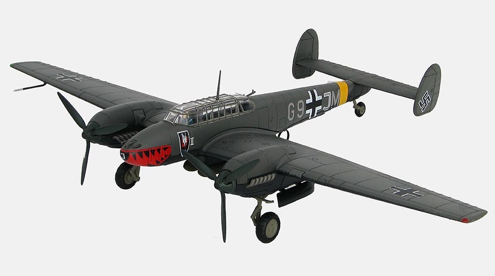 BF 110E-2, G9+JM, 4./N.JG1, Operation Donnerkeil, Francia, Febrero, 1942, 1:72, Hobby Master 