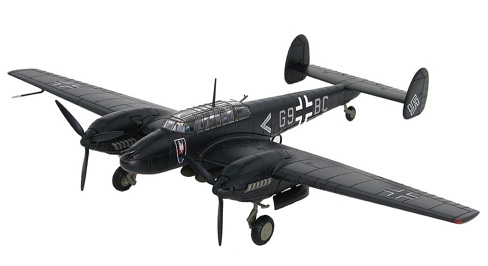 BF 110E-2 G9+BC, Oblt. Uellenbeck, II/NJG1, primavera de 1942, 1:72, Hobby Master 