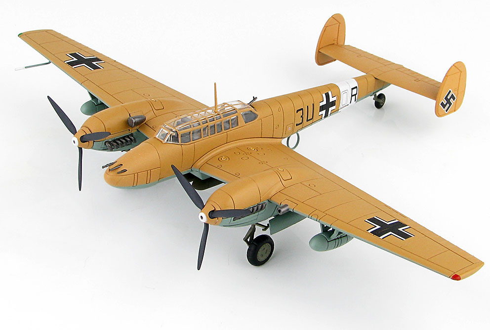 BF 110E-2 Trop 3U+OR, 7./ZG 26, Libia, 1942, 1:72, Hobby Master 