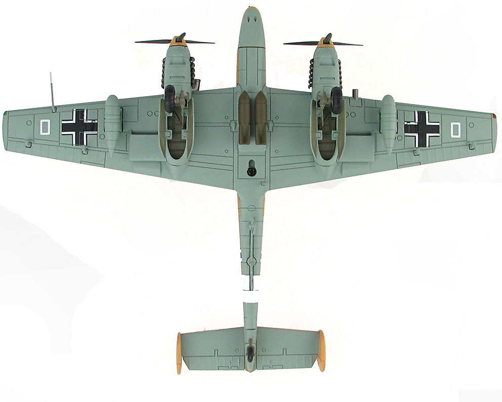 BF 110E-2 Trop 3U+OR, 7./ZG 26, Libia, 1942, 1:72, Hobby Master 