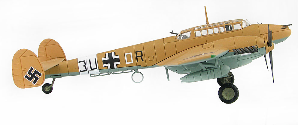 BF 110E-2 Trop 3U+OR, 7./ZG 26, Libia, 1942, 1:72, Hobby Master 