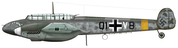BF 110G-2 Q1+VB, 12/SG 77, Rusia, 1943, 1:72, Hobby Master 