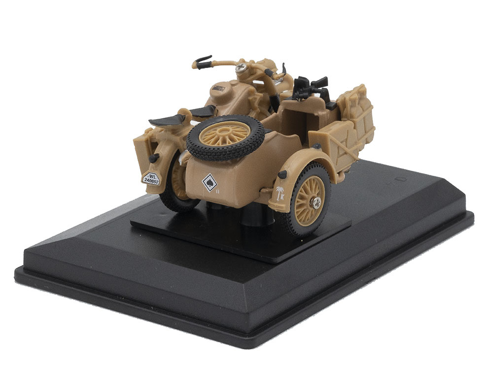 BMW R-75 c/sidecar Afrika Korps, 2ª Guerra Mundial, 1:43, Cararama 