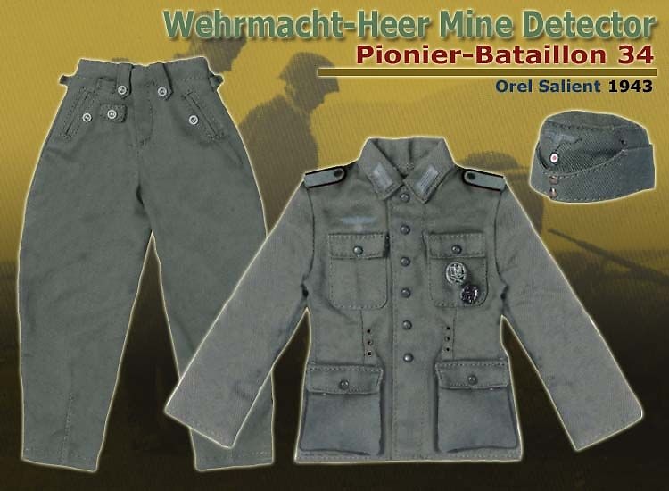 Bengt Zillmer, Detector de Minas de la Wehrmacht, Pionier-Batallion 34, Orel Salient, 1943, 1/6, Dragon Figures 