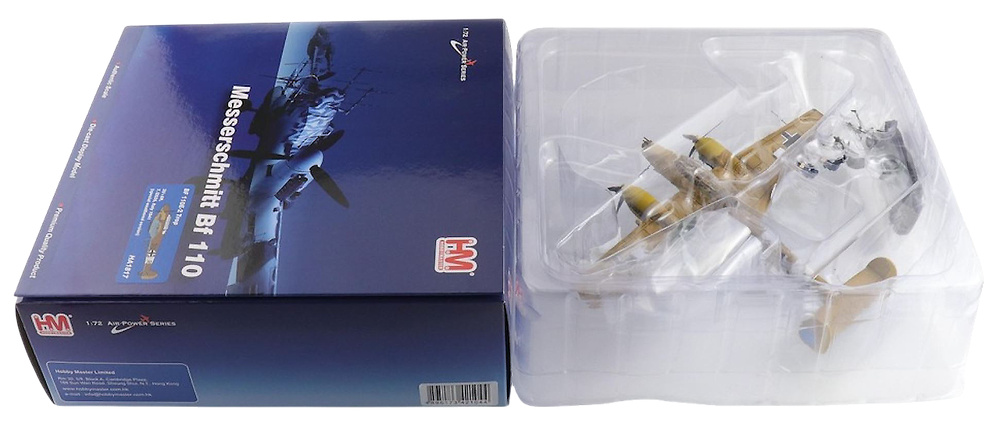 Bf110E-2 Messerschmitt Luftwaffe, 3U+AR, 7./ZG 26, Italia, 1941, 1:72, Hobby Master HA1817 