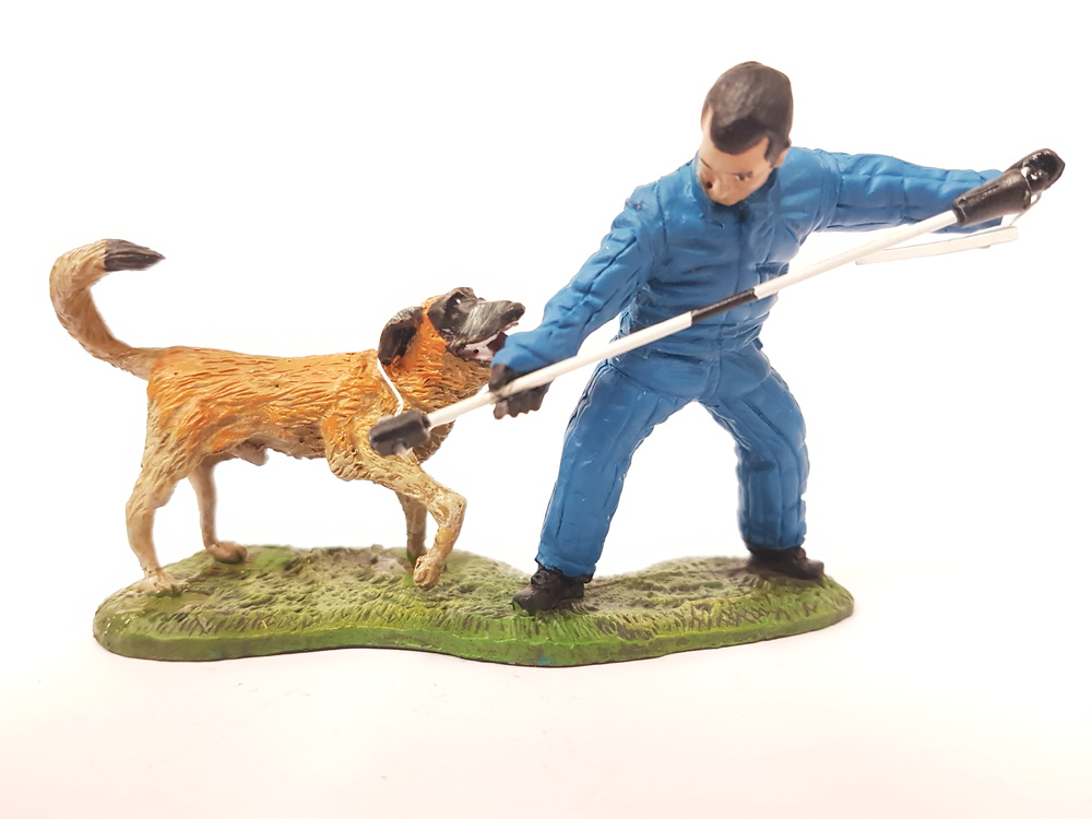 Bombero Adiestrador canino con traje de captura, 2011, 1:30, Del Prado 