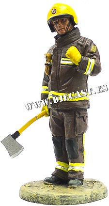 Bombero con traje ignífugo, Londres, 2003, 1:30, Del Prado 